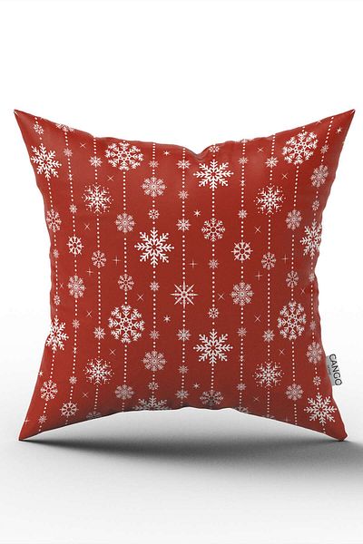 Cango Home Double Sided Red White Christmas Themed Digital Printed Throw Pillow Pillow Case - Cgh311-ct