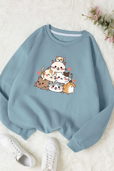 Moda Glo Βαμβακερό φούτερ με στάμπα Unisex Shut Up