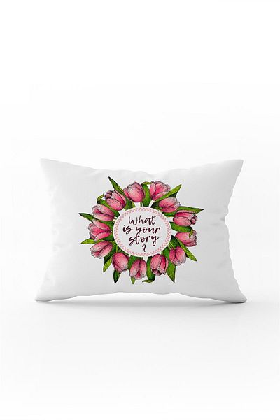 Cango Home Double Sided 35x50 Pink Blue Floral Throw Pillow Pillow Case - Cgh188-3550