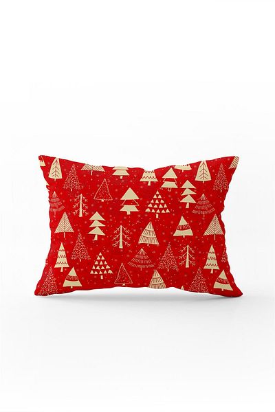 Cango Home Double Sided 35x50 Red Yellow Christmas Themed Digital Printed Throw Pillow Pillow Case - Cgh303-3550