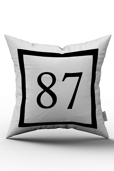 Cango Home Husă de pernă cu imprimare digitală numerică alb-negru 87