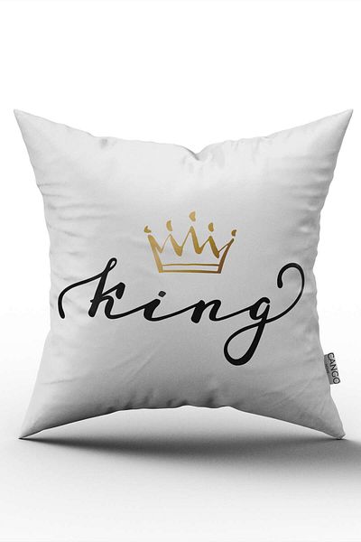 Cango Home Husă de pernă albă neagră King King cu imprimare digitală - Cgh324