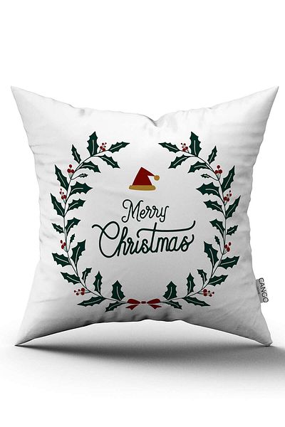 Cango Home Green Red Christmas Themed Digital Printed Throw Pillow Cover Cgh905