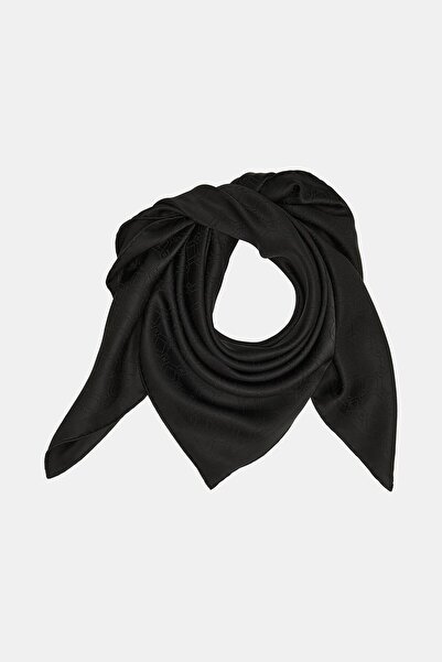 Vakko Black Jacquard Fasone Scarf