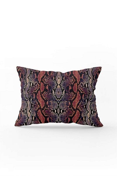 Cango Home Red Black Snakeskin Patterned Digital Printing Throw Pillow Pillow Case - Cgh381-3550 Double Sided Bass