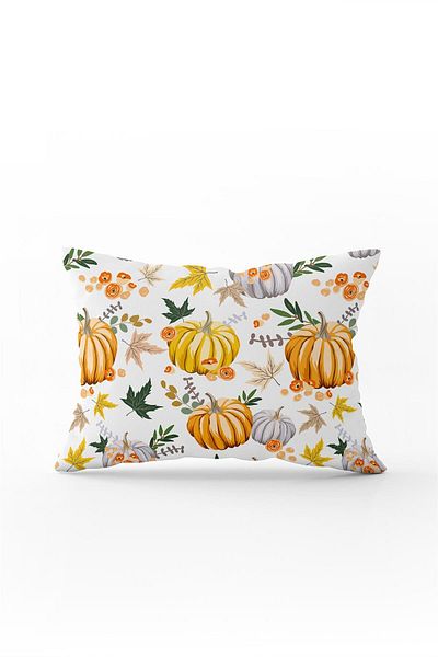 Cango Home Orange Halloween Pumpkin Patterned Digital Printed Throw Pillow Cover Cgh767-3550 Double Sided Printed