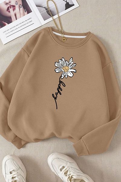 Moda Glo Insıst On εμπριμέ πάπλωμα 2 νημάτων Φούτερ με κουκούλα