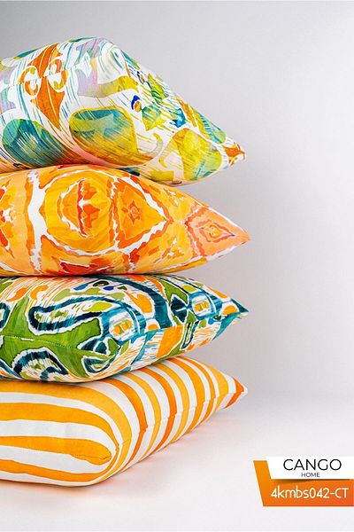 Cango Home Double Sided Green Abstract Decorative Patterned 4-Piece Digital Printing Pillow Cover Set 4kmbs042-ct