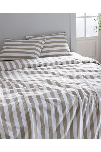 Madame Coco Σετ Παπλωματοθήκη Avignon Double 100% Cotton Ranforce Printed - Khaki