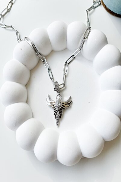 Pretty Phoenix Stone Steel Necklace