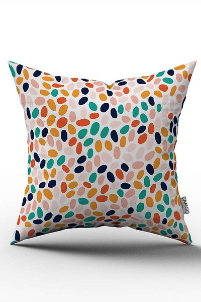 Cango Home Orange and Green Tropic Geometric Design Other Throw Pillow Manual (Cgh1046-Ct)