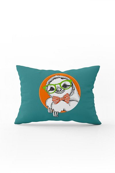 Cango Home Double Sided 35x50 Green and White Glasses Owl Throw Pillow Pillow Case - Cgh043-3550