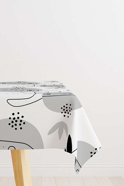 Cango Home Black Gray Modern Figure Patterned Desktop Cgh246-ms