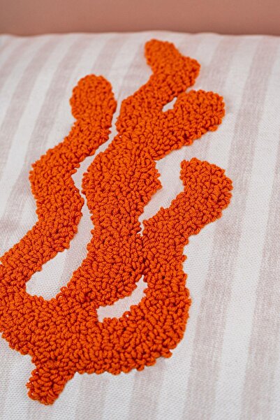 Cango Home Marine Patterned Red CoralPunch- Cgh1356