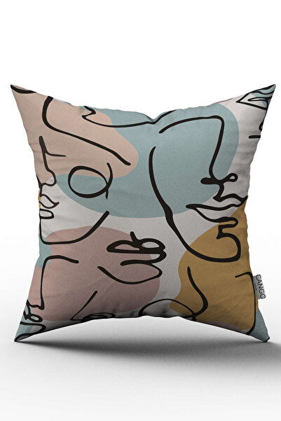 Cango Home Crna krema moderna figura Jastuk Jastučnica - Cgh149