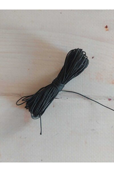 Bonanka (0.8 mm) Siyah Renk 10 Metre Paraşüt, Makrome, Bileklik, Tespih, Örgü...
