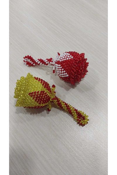 Papatyam 2 pieces of handmade bead keychain/handcrafted keychain/domestic work keychain/handmade