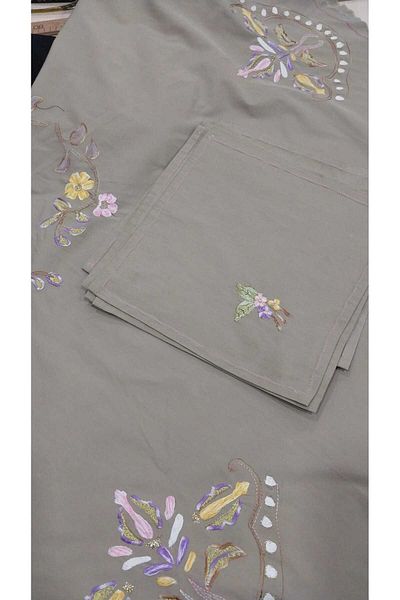 Papatyam Vintage Lace Embroidered 11 Napkins and 1 Round Table