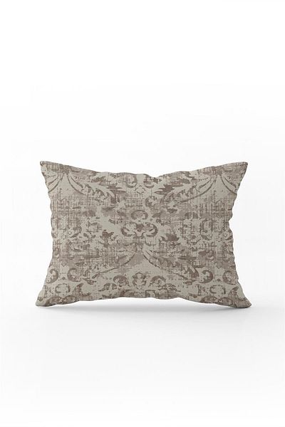 Cango Home Double Sided 35x50 Gray Brown Ethnic Floral Decorative Throw Pillow Pillow Case - Cgh128-3550