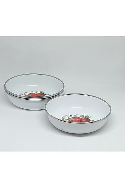 Avşar Enamel House 16 cm 3-Piece Enamel Brown Brown Salade Plate