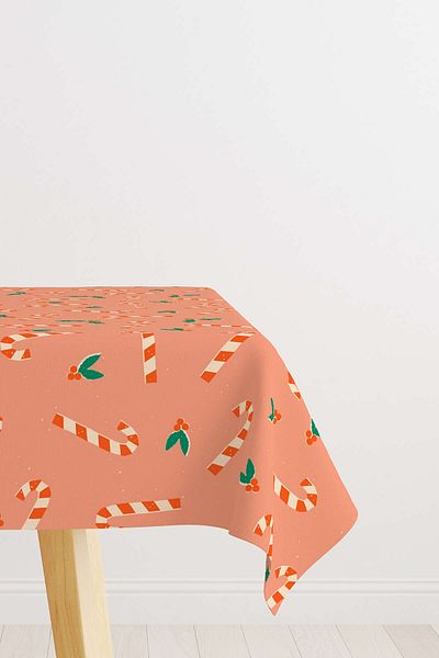 Cango Home Orange Christmas Themed Tablecloth Cgh206-ms