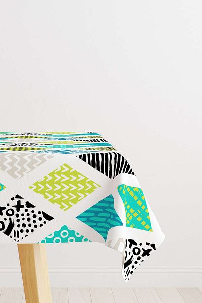 Cango Home Albastru Verde Modern Geometric Model Birou Cgh065-ms