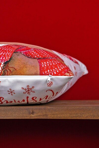 Cango Home Double Sided 35x50 Red Deer Christmas Themed Digital Printed Throw Pillow Cover -cgh1370-3550