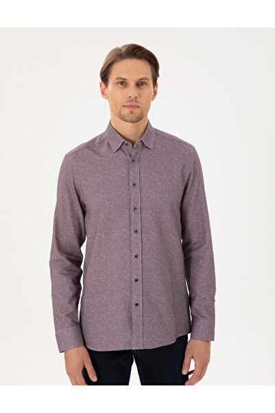 Pierre Cardin Mor Slim Fit Uzun Kollu Gömlek 50292282-VR038