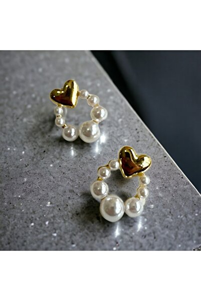 Housess Kalp Tasarım İnci Küpe