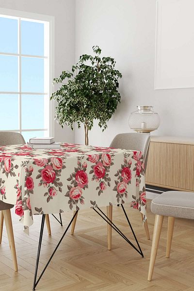Cango Home Pink Beige Floral Desktop Cgh201-ms