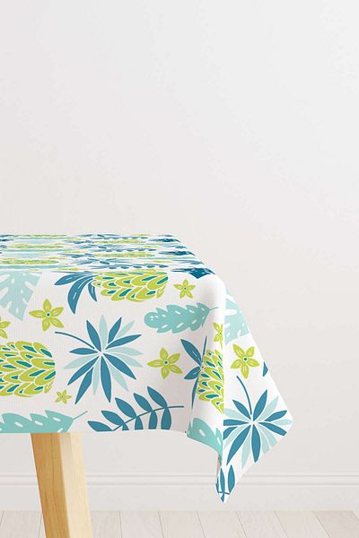 Cango Home Albastru Verde Ananas Tropical Model Imprimat Digital Desktop Cgh610-ms