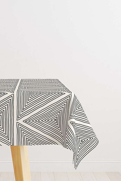 Cango Home Crem Negru Boem Scandinav Geometric Imprimat Digital Cgh1216-ms