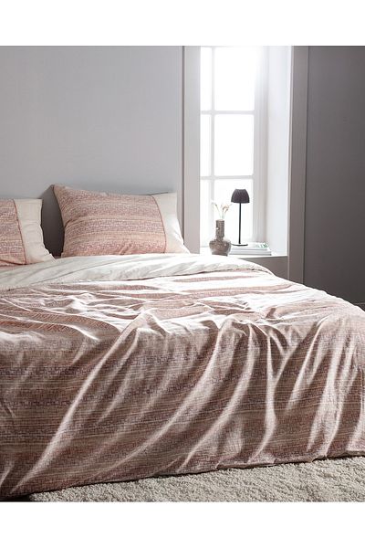 Madame Coco Burnel Double 100% Cotton Crep Printed Duvet Cover Set - Powder
