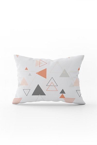 Cango Home Double Sided 35x50 Pink Gray Geometric Patterned Throw Pillow Pillow Case - Cgh103-3550