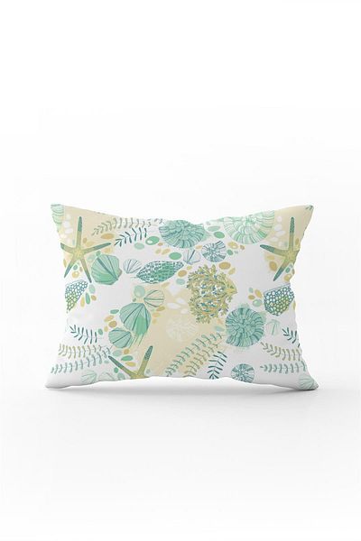 Cango Home Double Sided 35x50 Green Yellow Starfish Tropical Throw Pillow Pillow Cover - Cgh051-3550