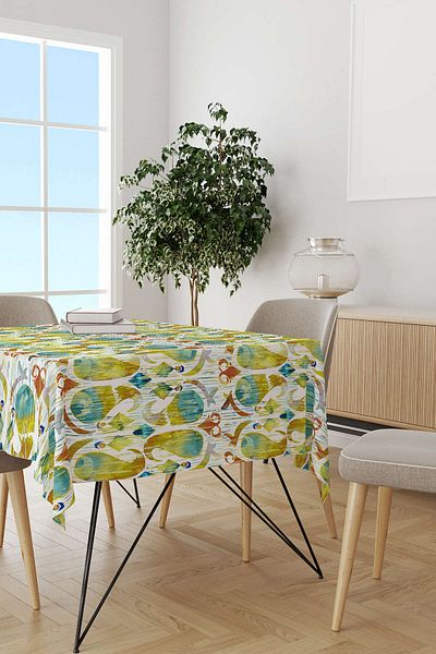 Cango Home Alb Verde Abstract Decorativ Birou Cgh153-ms