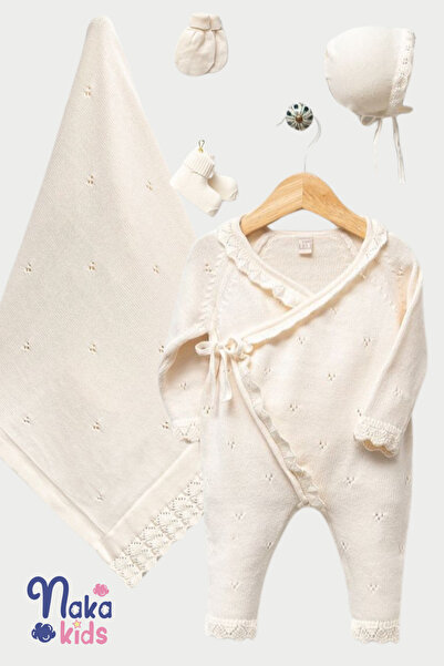 Naka Concept طقم خروج من المستشفى مكون من 5 قطع للفتيات الرضع مصنوع من القطن ...