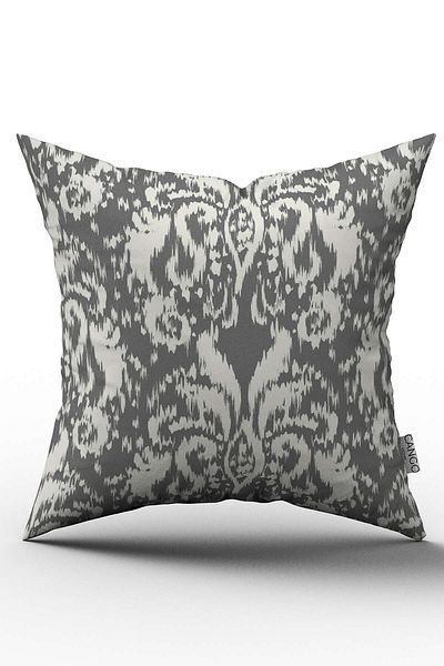 Cango Home Double Sided Gray White Damask Patterned Throw Pillow Pillow Case - Cgh115-ct