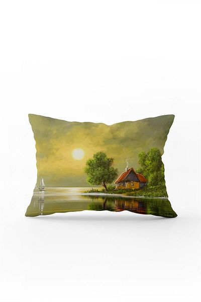 Cango Home Double Sided 35x50 Green Yellow Nature View Throw Pillow Pillow Case - Cgh145-3550