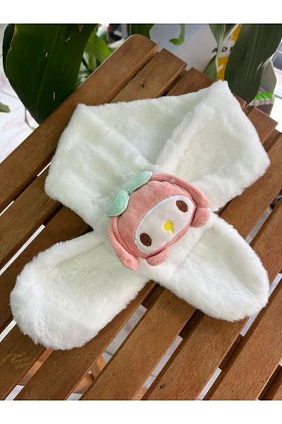 EyER Shoping Eșarfă de pluș pentru copii Sanrio Kuromi cu jucării