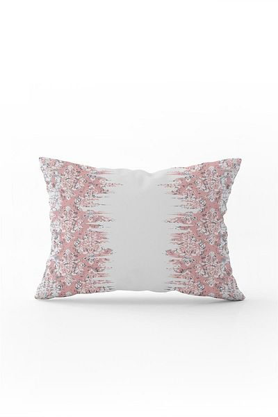 Cango Home Double Sided 35x50 Pink White Damask Ethnic Patterned Throw Pillow Pillow Case - Cgh121-3550