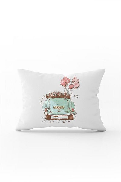 Cango Home Double Sided 35x50 Pink Green Balloon Car Throw Pillow Pillow Cover - Cgh048-3550