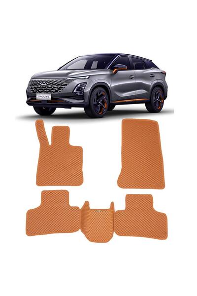 Bod Chery Omoda 5/Pro 3D Havuzlu Paspas Taba 2023-Sonrası Fitil Rengi Taba