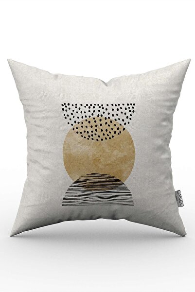 Cango Home 6-Piece Yellow (Mustard) Black Botanical Bohemian Scandinavian Patterned Digital Printed Throw Pillow Cover