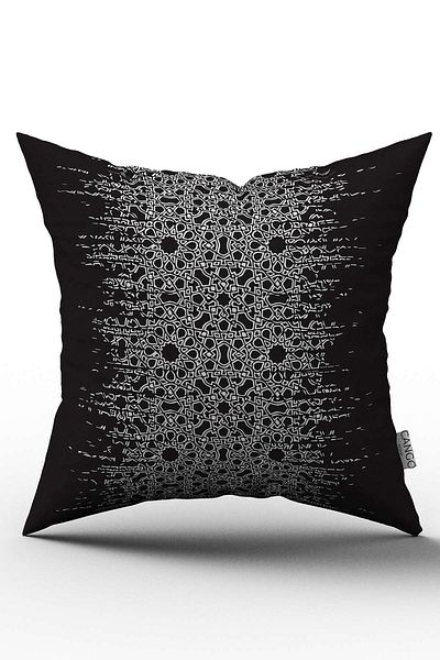 Cango Home Față de pernă cu model geometric, negru, gri, cu două fețe - Cgh074-ct