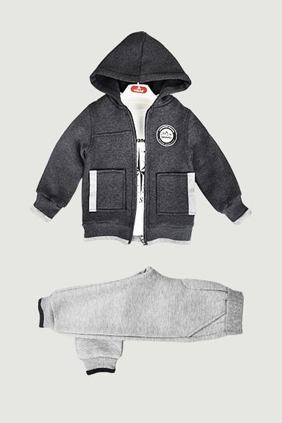Aras Baby Boy's Triple Bottom Top Triple Tracksuit Set