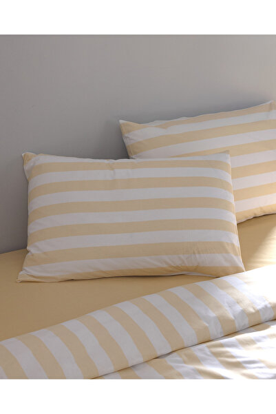 Madame Coco Avignon Double 100% Cotton Ranforce Printed Duvet Cover Set - Yellow