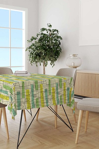 Cango Home Verde crem Dekoraif Linguriță Furculiță Cuțit Cuțit Imprimat Digital Cgh624-ms