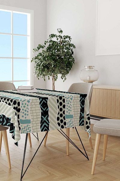 Cango Home Hanorac de birou cu model geometric albastru negru Cgh101-ms