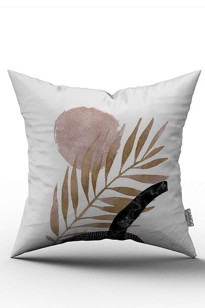 Cango Home Față de pernă decorativă modernă, albă, neagră, cu două fețe - Cgh151-ct